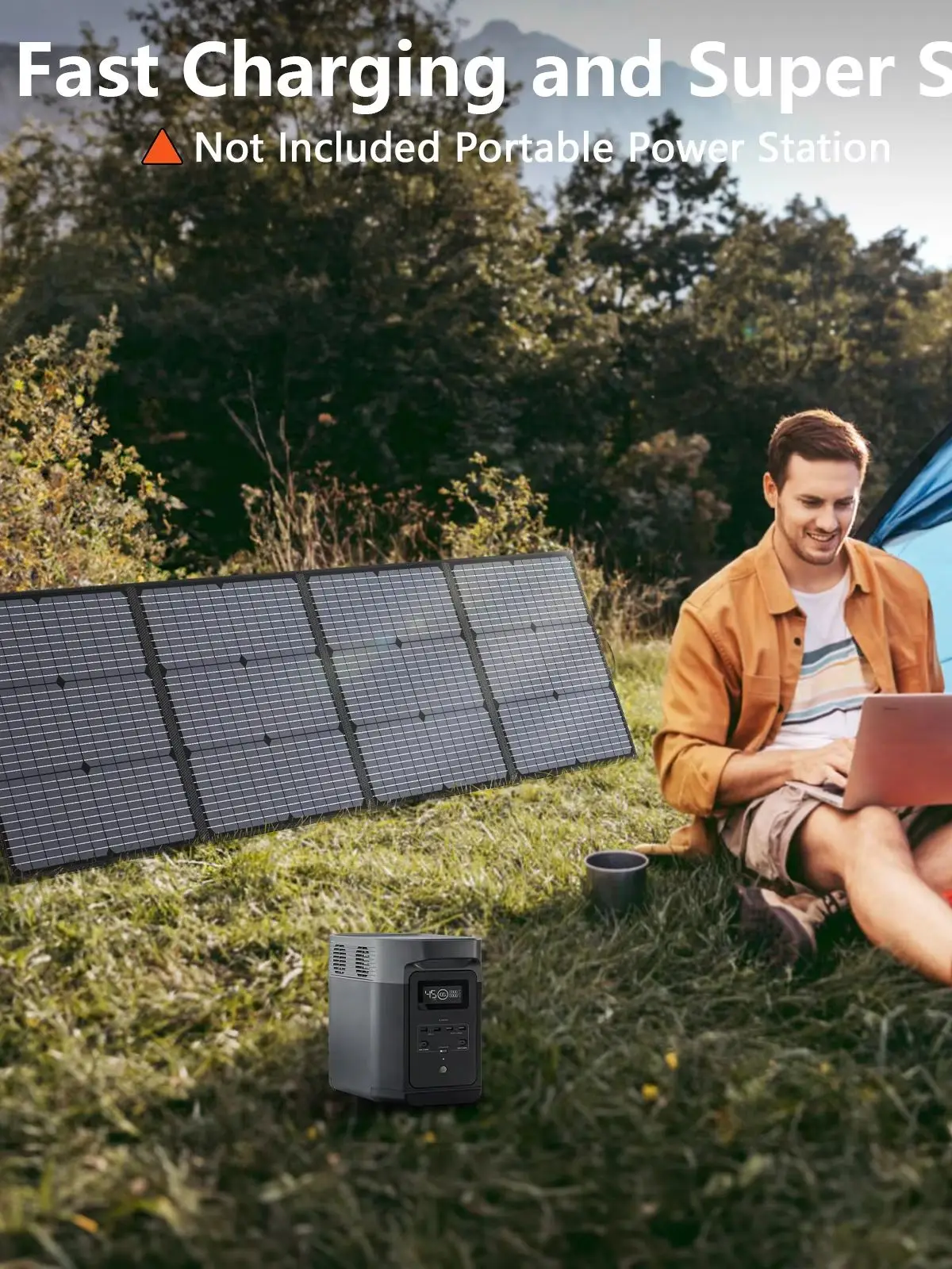 MHPOWOS 220 W 40 V tragbares Solarpanel, wasserdicht, faltbar, Solarpanel, Power-Backup-Solarladegerät für Kraftwerk, Wohnmobil, Camping
