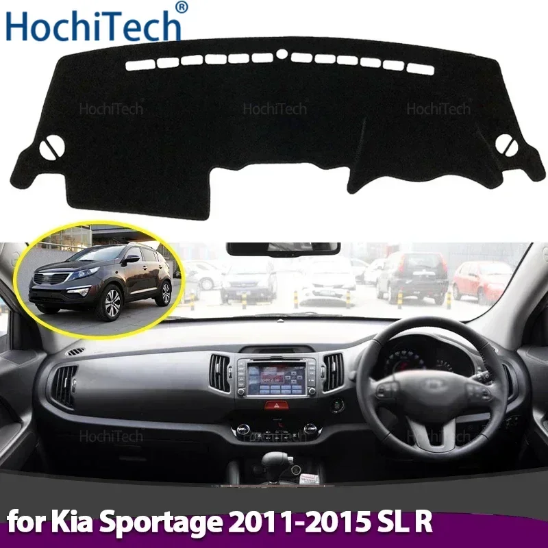 Armaturenbrett-Abdeckung, Armaturenbrett-Matte, Brett-Pad, Teppich, Armaturenbrett-Anti-UV-Matten für Kia Sportage 2011, 2012, 2013, 2014, 2015, SL R, Sonnenschutz-Teppich