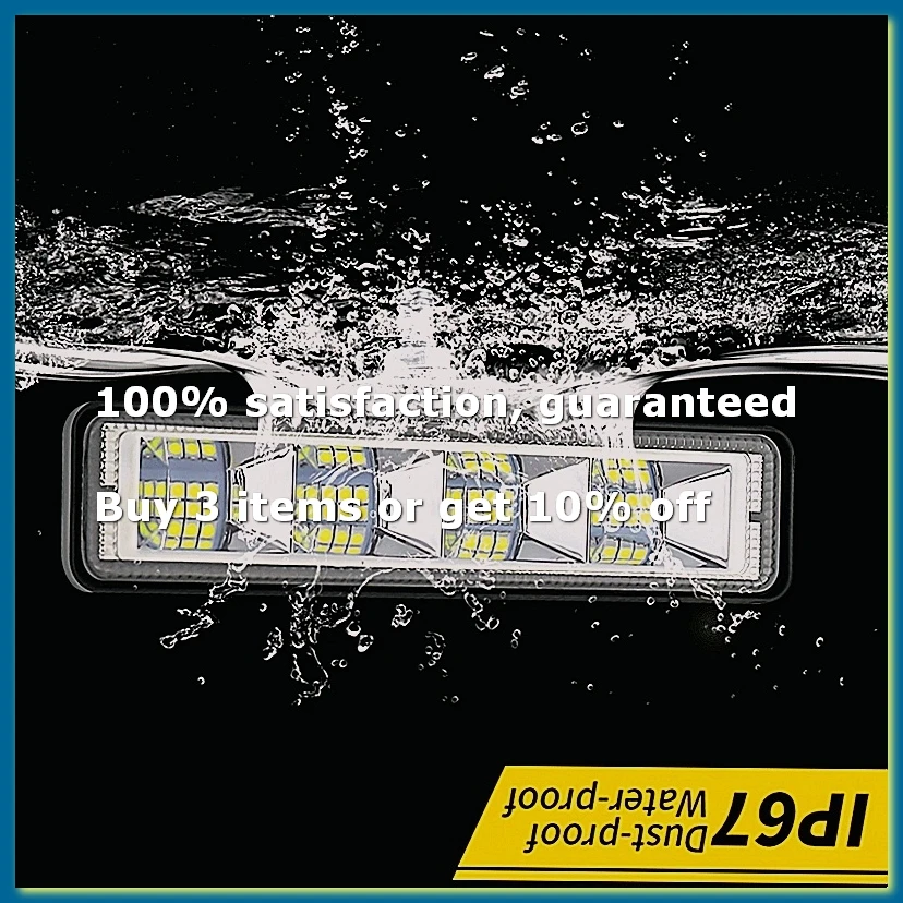 Waterproof Led Boat Lights,2 Lights 72W Waterproof Tested Deck/Dock Marine Lights 2200LMS 120°Flood Light,Ship Lights-A56M