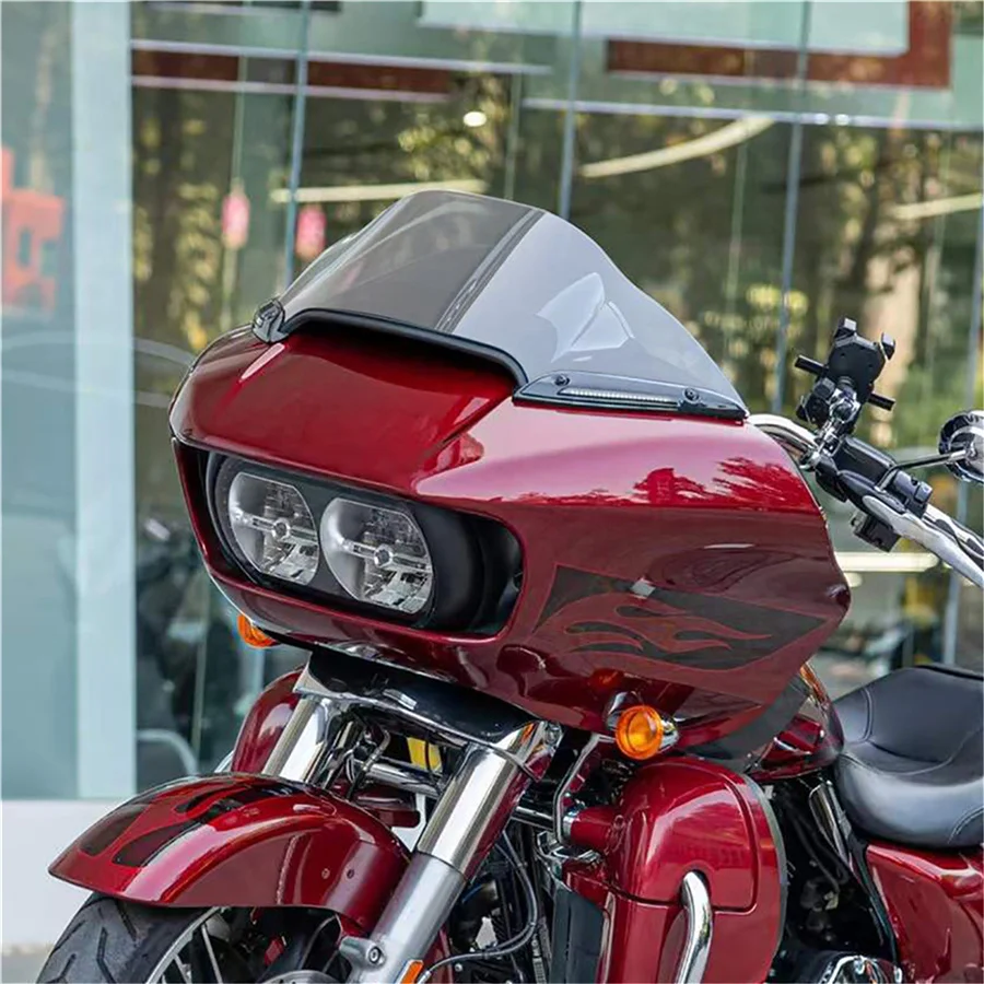 For Harley-Davidson Road Glide Cvo Uitra Fltrx Special 2015-2023 Cafe Racer Front Winshields Baffle Pc Hardened Anti Fog