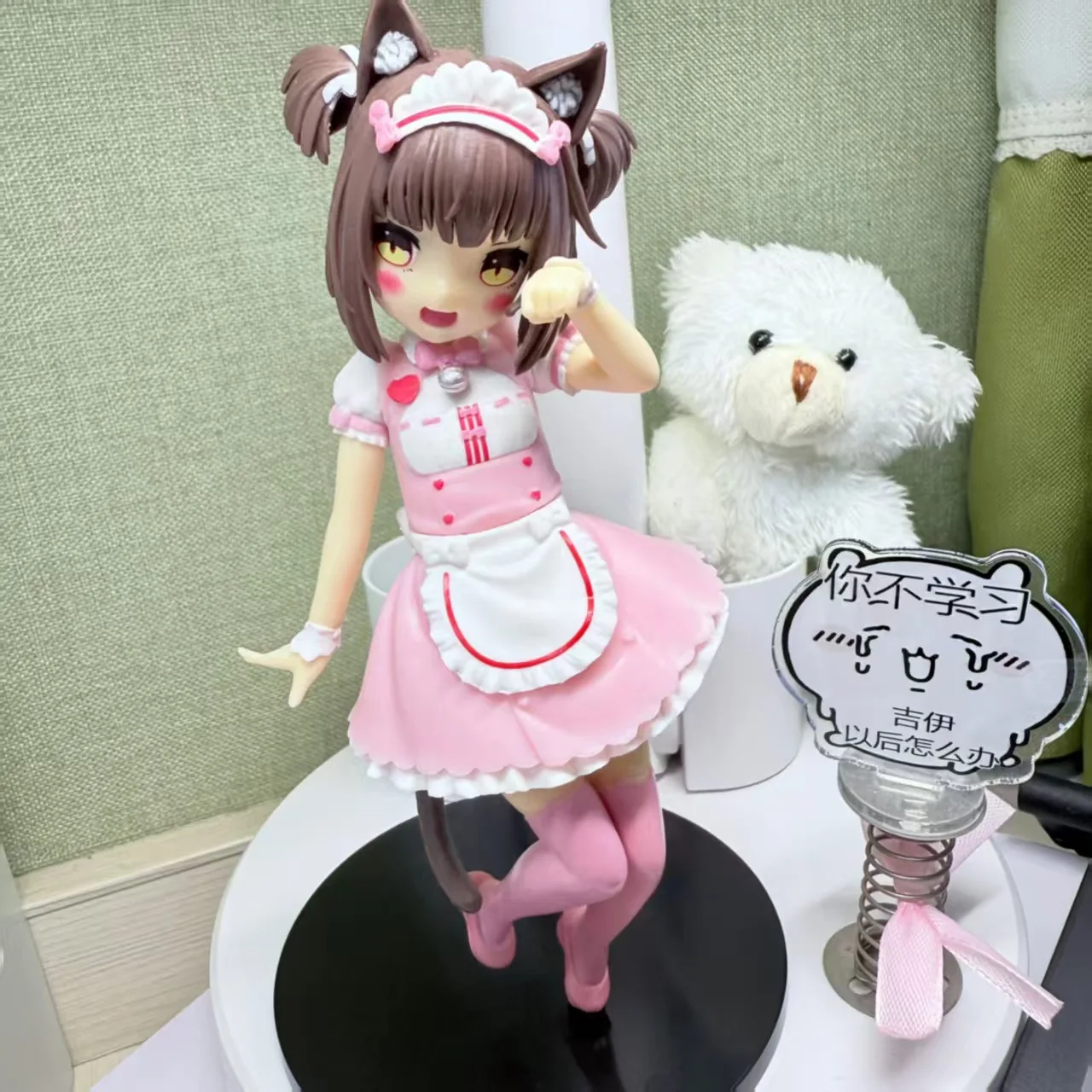 2pcs 18cm nekopara anime figure kawaii girl chocolate cute action figure maid vanilla figurine collection model doll toys gifts