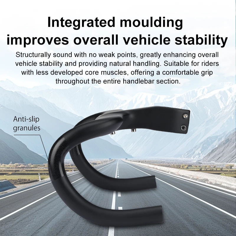 ALANERA Full Carbon Road Integrated T800 Handlebar Ultralight Road Bike Handlebar 28.6mm Racing Bent Bar, Bicycle Accessories - Image 5