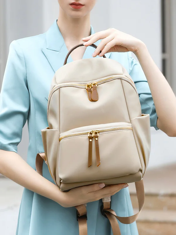 

Women's Faionable Versatile Lightweight Bapa 2025 New Sle Commuting Travel Bag Soft Handle Contrast Color Buet ape