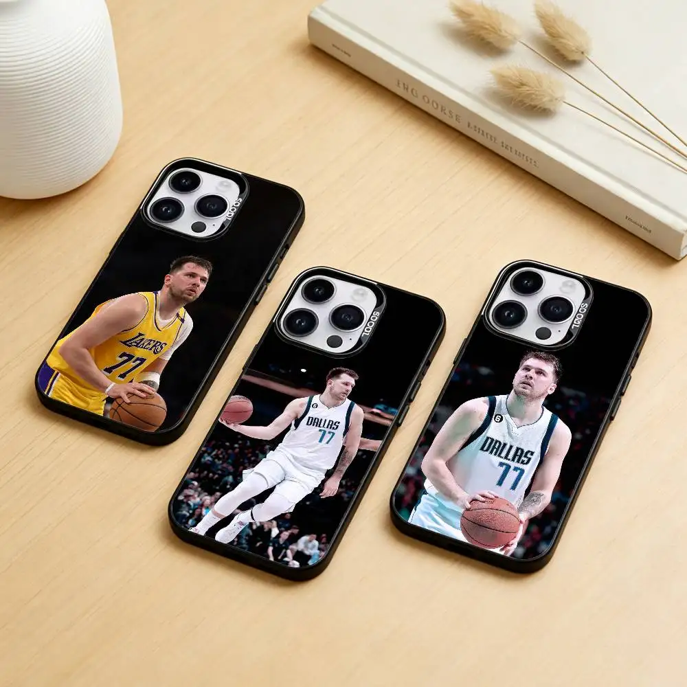 

basketball Luka Doncic 77 Phone Case For iPhone 17,16,15,14,13,12,11,Pro Max,Plus Candy Silver Cover