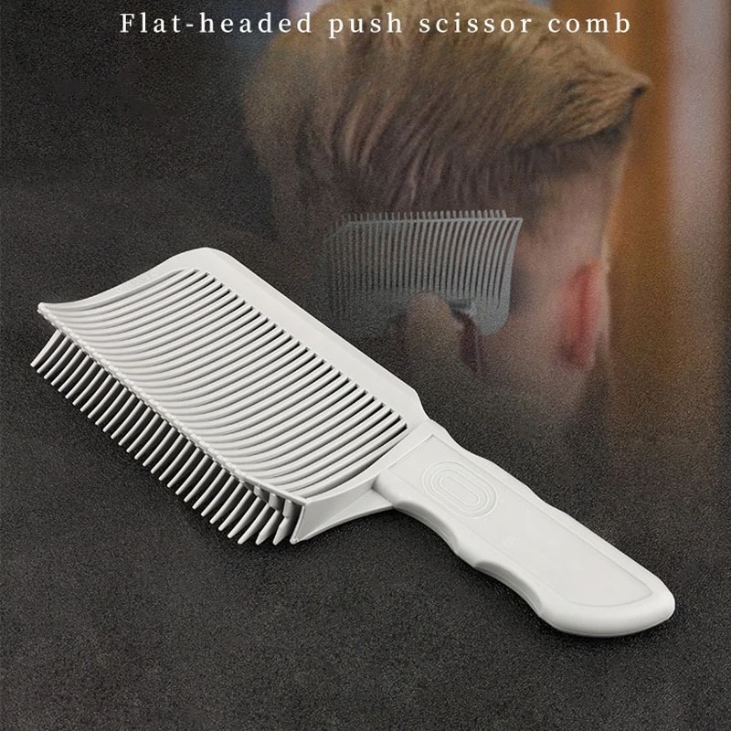 Peine de posicionamiento para corte de pelo de barbero, peine Gradual, cortadora, mezcla, parte superior plana, peine para hombres, herramientas de