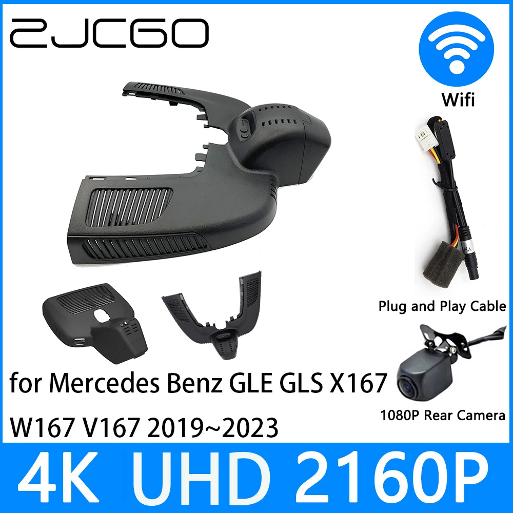 

ZJCGO Dash Cam 4K UHD 2160P Car Video Recorder DVR Night Vision for Mercedes Benz GLE GLS X167 W167 V167 2019~2023