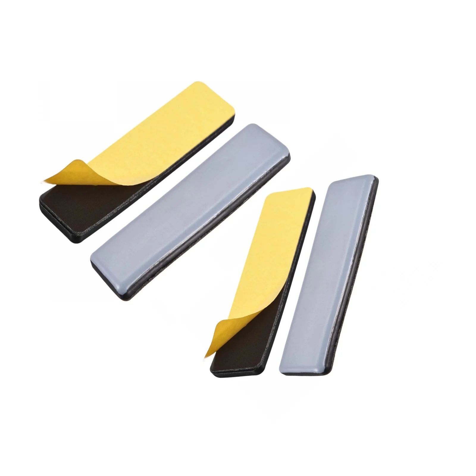 Four-piece self-adhesive rectangular PTFE furniture sliders - move furniture with ease!