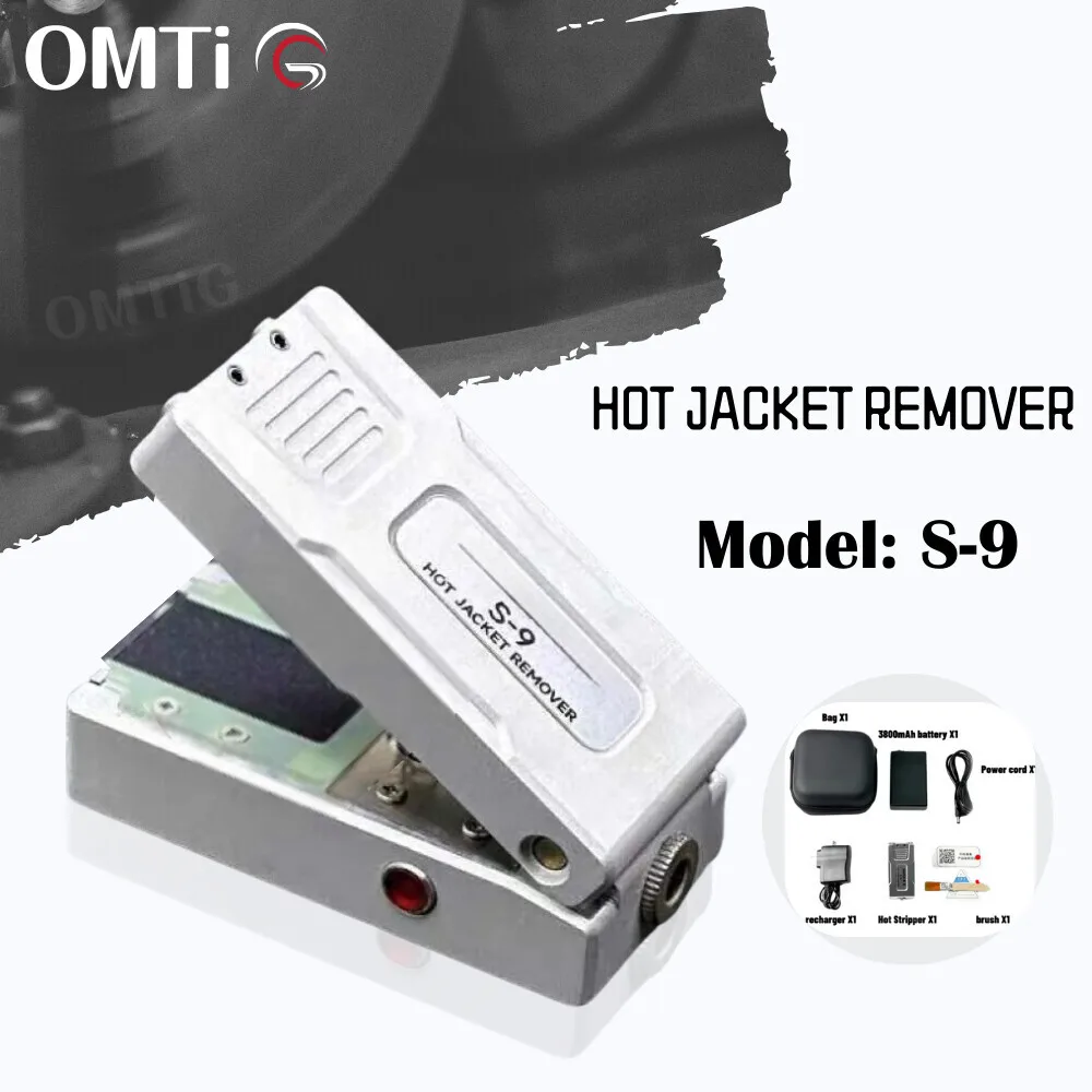 OMTiG S-9 Hot Jacket Fiber Thermal Stripper Pliers Heated Optical Wire Stripping Slitter Ribbon Cable Cutter Fusion Tool