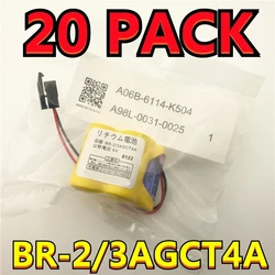 20 PACK Original NEW BR-2/3AGCT4A 6V 4400mAh PLC Battery With Black Belt Hook Plug