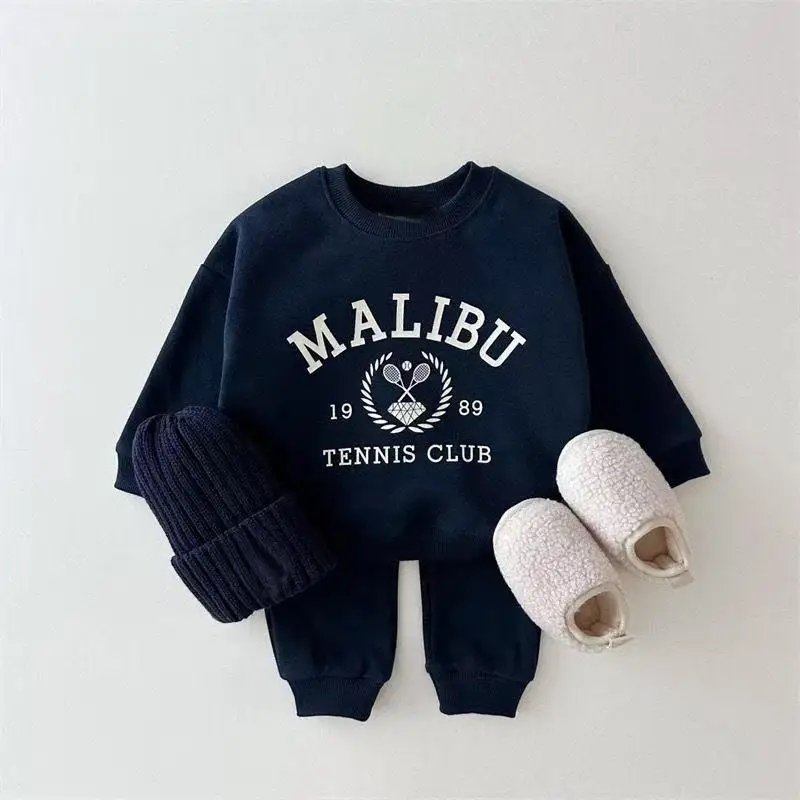 

Spring Autumn New Children Long Sleeve Clothes Set Baby Letter Print Sweatshirt + Pants 2pcs Suit Kids Boys Girls Casual Outfits