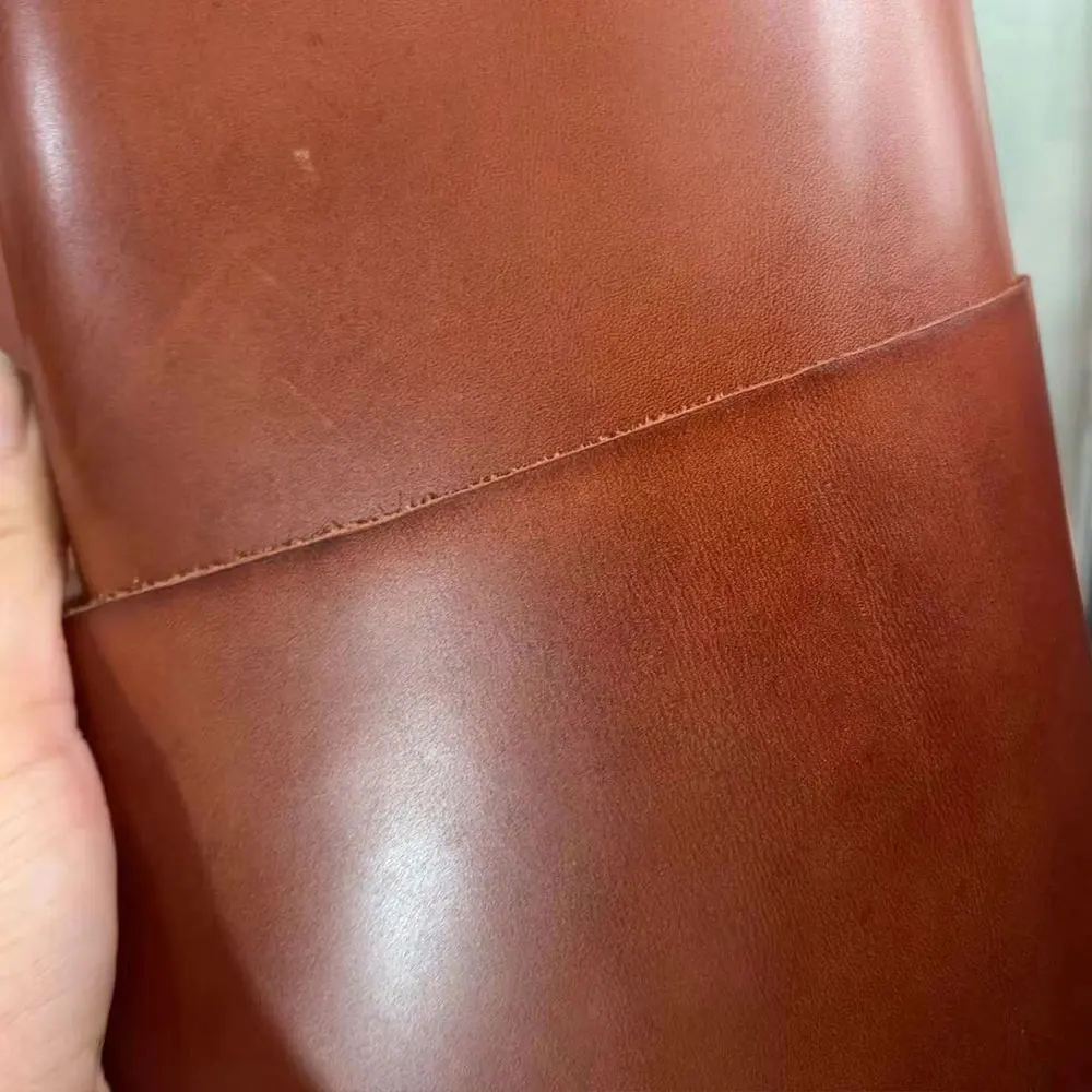 leather craft leather genuine leather about 1mm cowhide vintage veg. tanned leather craft brown caramel Vegetable handmade