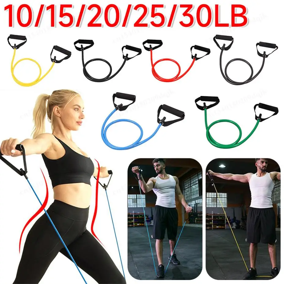 5-Level Resistance Bands With Handles For Home Workouts And Strength Training - Perfect For Yoga Pilates And Fitness Equipm