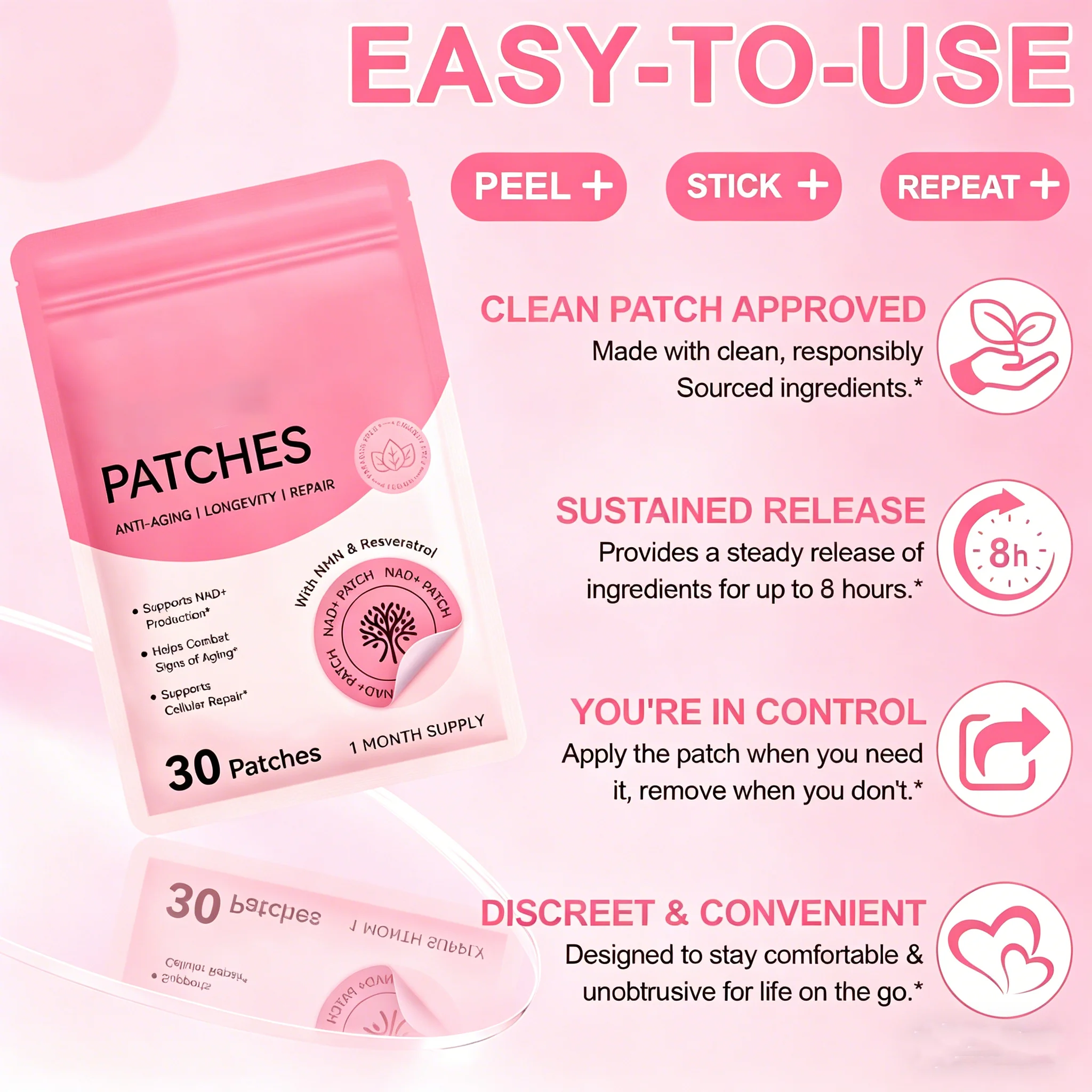 30PCS Weight Management Assistance Patch Easy To Use Body Weight Loss Sticker Body Care Patch.