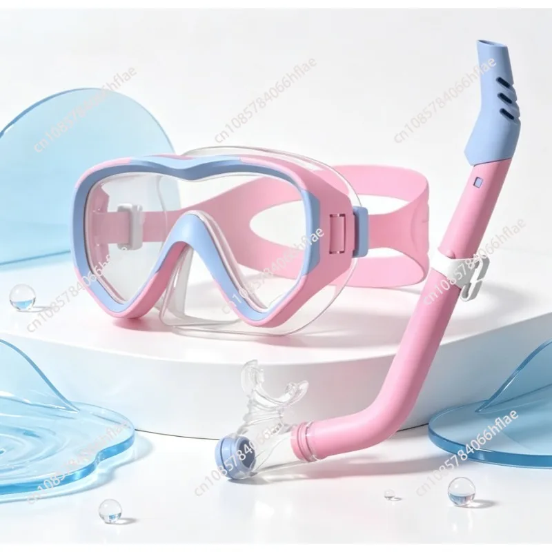 Kids Anti-Fog Snorkel Set Full Wet Snorkeling Mask, Professional Diving Goggles for Boys Girls
