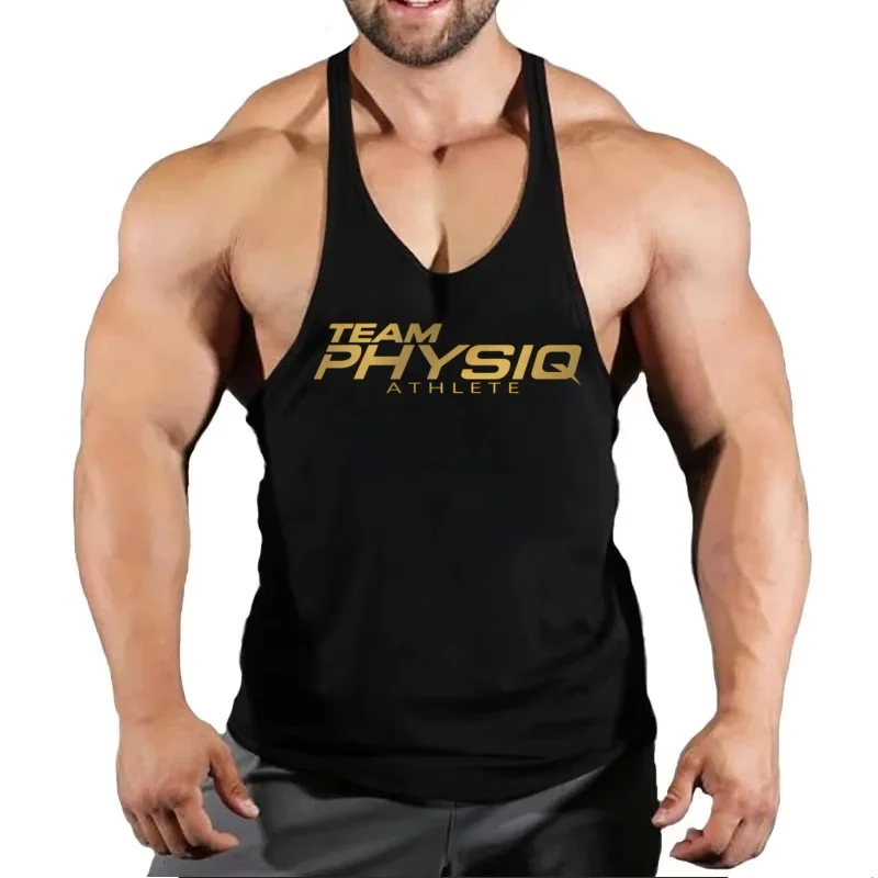 

Men's Retro Stringer Singlet Cotton Gym Tank Top Quick-Dry Moisture-Wicking Bodybuilding Sleeveless Weightlifting Fitness Vest