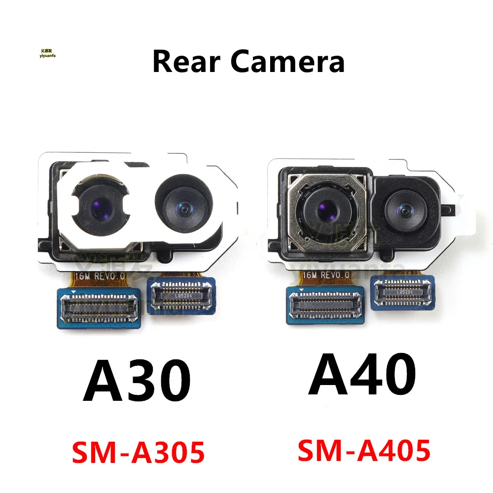 Задняя камера для Samsung Galaxy A30 A305F A40 A405, основной модуль фронтальной камеры, гибкие запасные части Задняя камера для Samsung Galaxy A30 A305F A40 A405, основной модуль фронтальной камеры, гибкие запасные части
