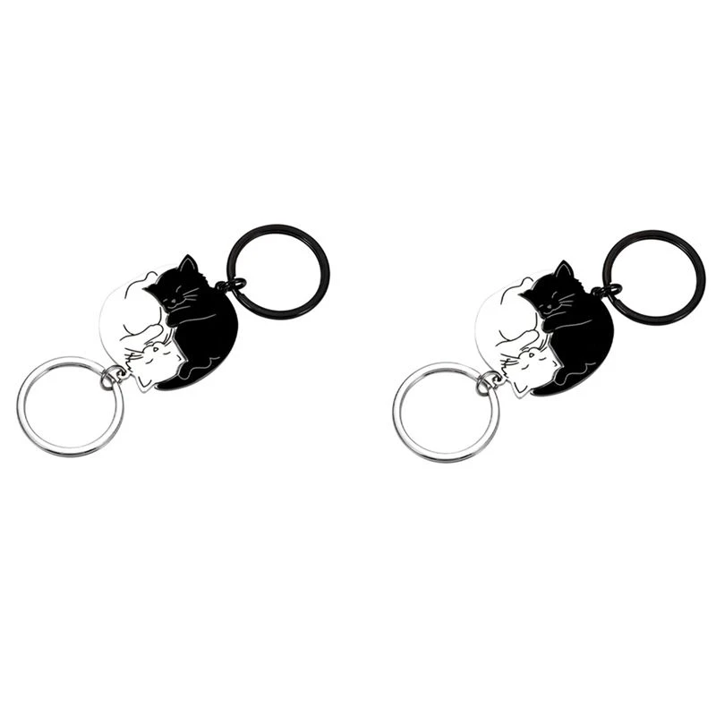 4X Couple Gift Keychain Cute Valentine's Day Gifts For Him,Her,Cat Lover,Best Friend Husband Wife Eco-Friendly