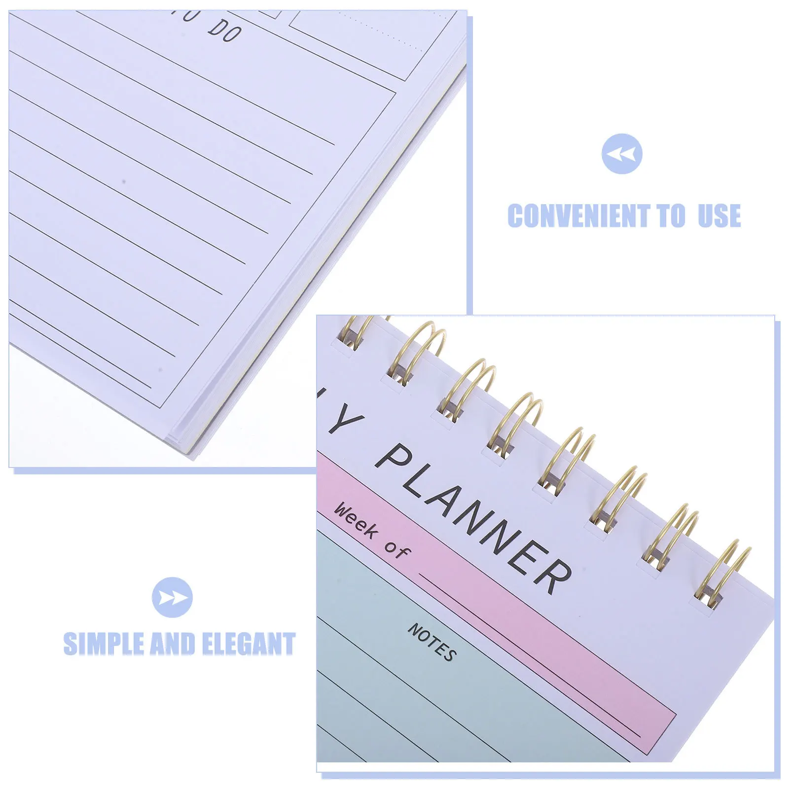 Weekly Planner Notepad Smooth Writing Paper Portable Compact School Home Office Journal To Do List Pad