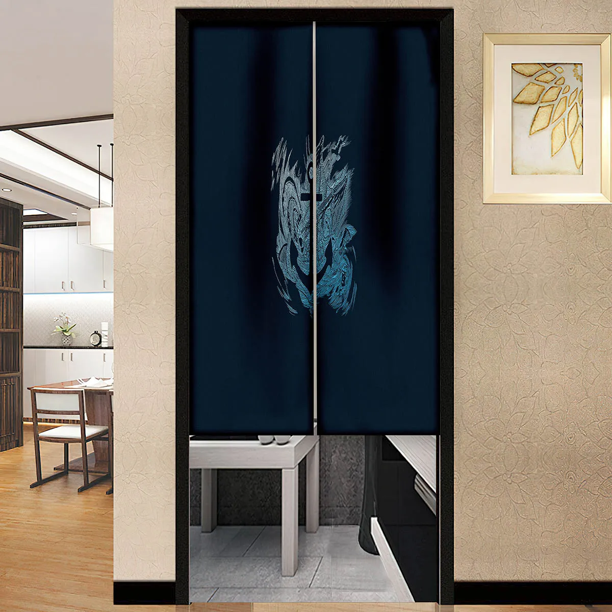 Minimalistic Simplistic Anchor Door Curtain Kitchen Living Room Bedroom Partition Noren Restaurant Entrance Hanging Half-Curtain