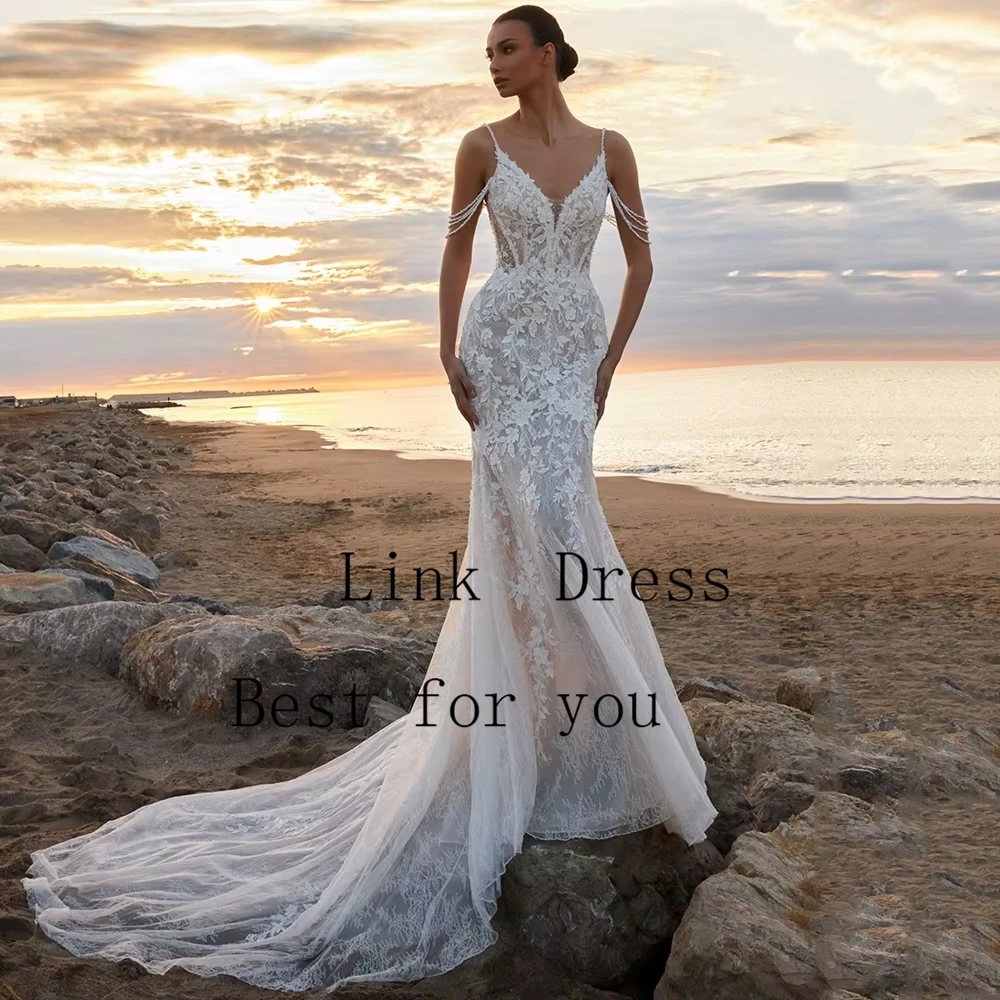 Spaghetti Straps Wedding Dresses for Ladies Elegant Mermaid Bridal Gowns Exquisite Sleeveless Vestidos De Novia New 2026 Summer