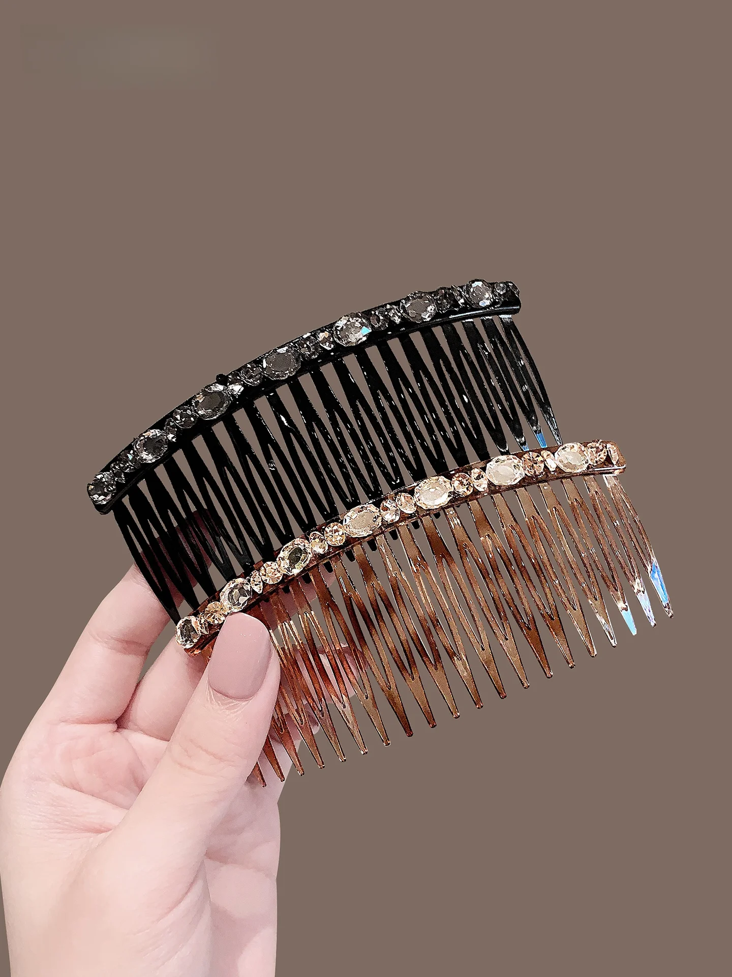 プレミアム感のあるウォーターダイヤモンドインサートコーム、分け目用ヘアカード、滑り止めバンズメーカー、ヘアコーム、ワンワードクリップ、トップクリップ、アクリルヘアコーム