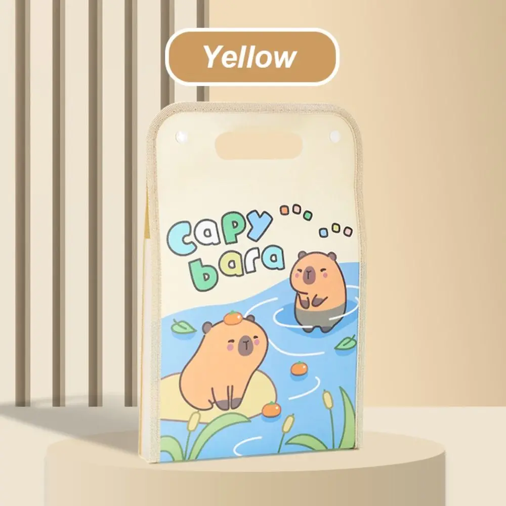 

New Capybara A4 File Folder Creative Cartoon Test Paper Storage Folder Waterproof Large Capacity File Organizer