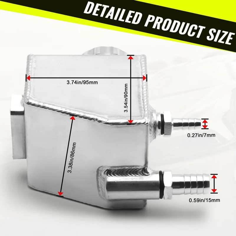 Aluminum Reservoir Power Steering Tank Applicable for Holden Commodore V6 V8 Engine Oil Catch Can Breather Tank Accessories