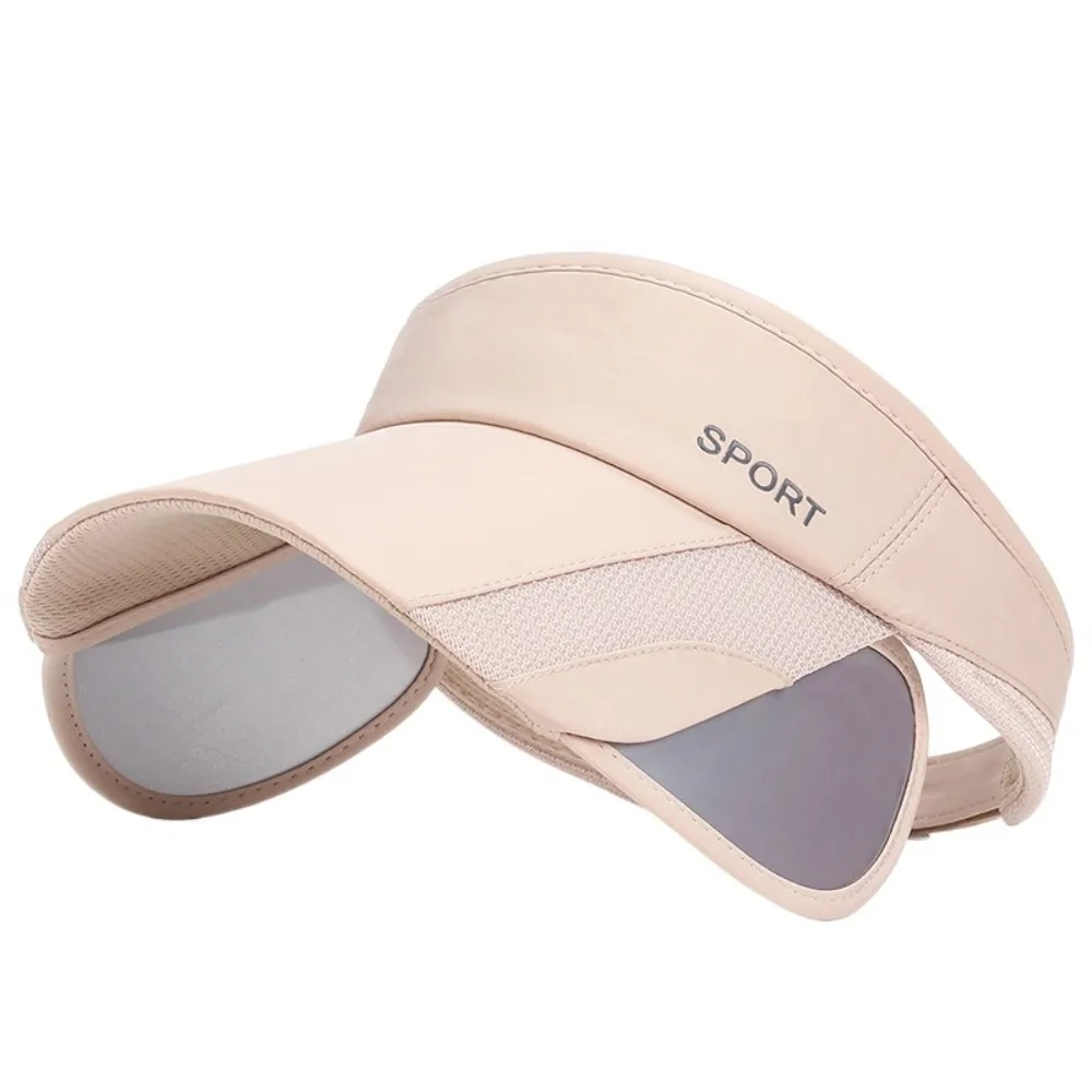 

Simple Scalable Sports Sun Hat Sunscreen UV Protection Empty Top Hat Wide Brim Visor Summer Baseball Cap Running