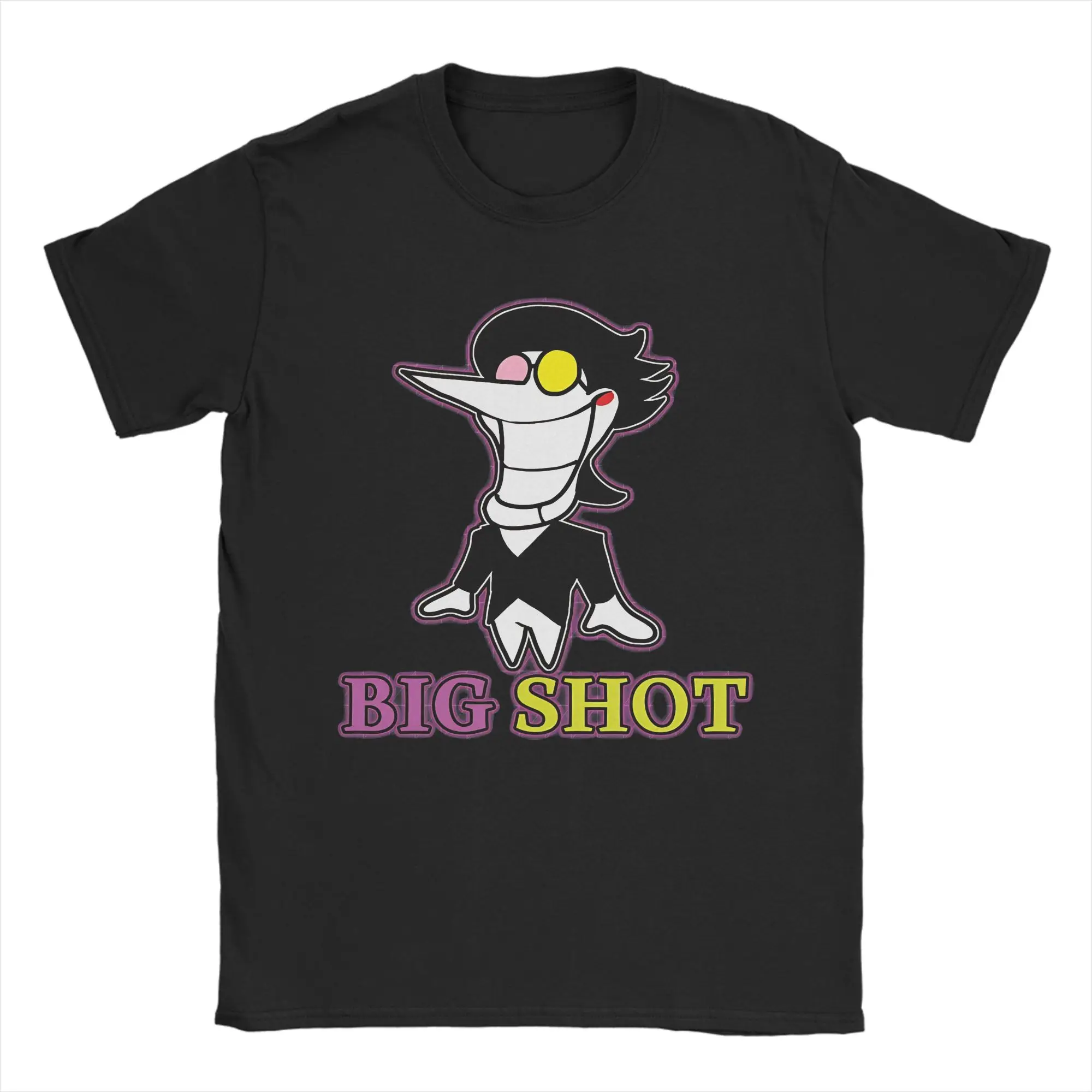 

Футболки Spamton Deltarune Big Shot, мужские футболки из 100% хлопка, потрясающие футболки с круглым вырезом, футболки с короткими рукавами, топы больших размеров