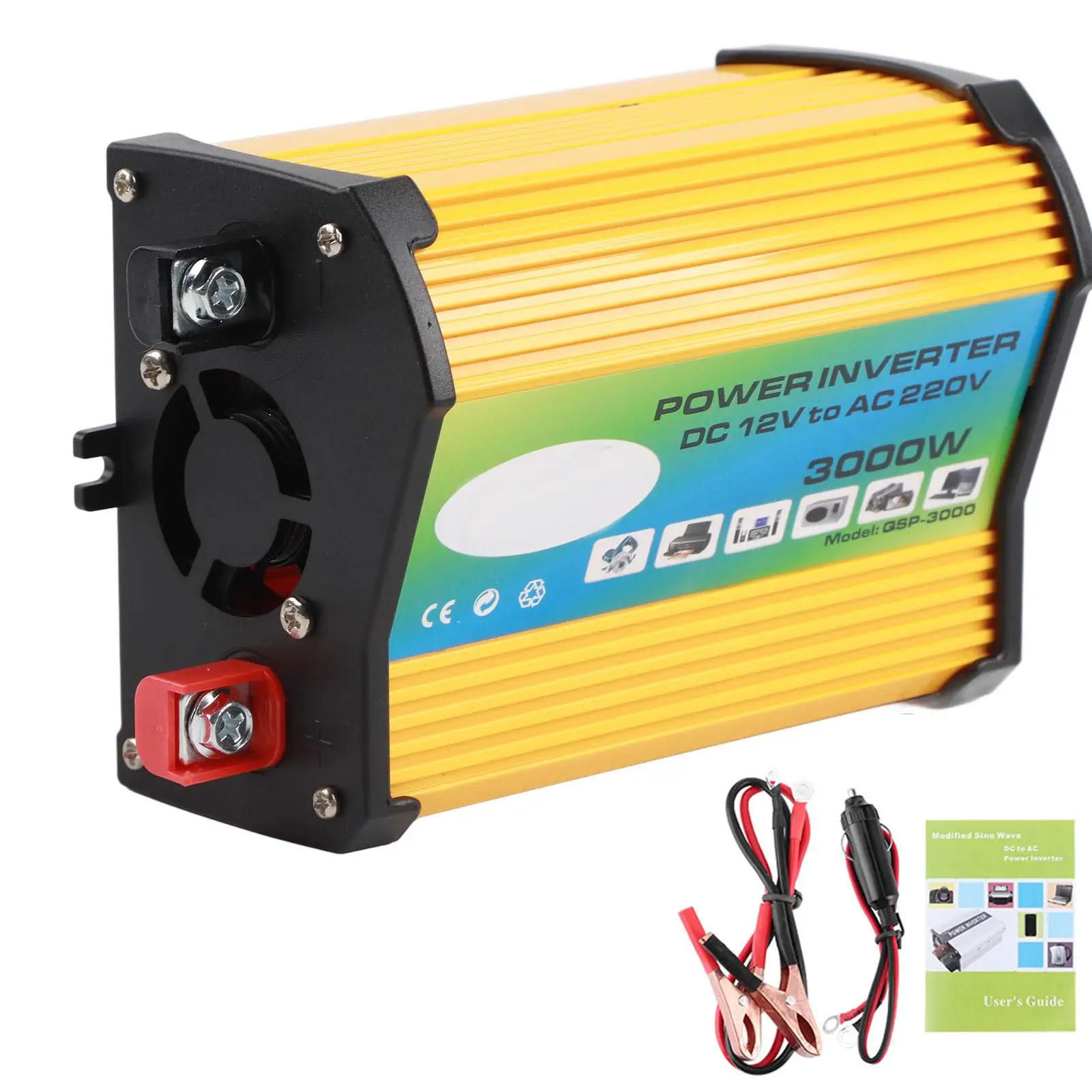 300W Car Inverter Dual USB Auto Power Converter - Modified Sine Wave Adapter for Convenient Charging