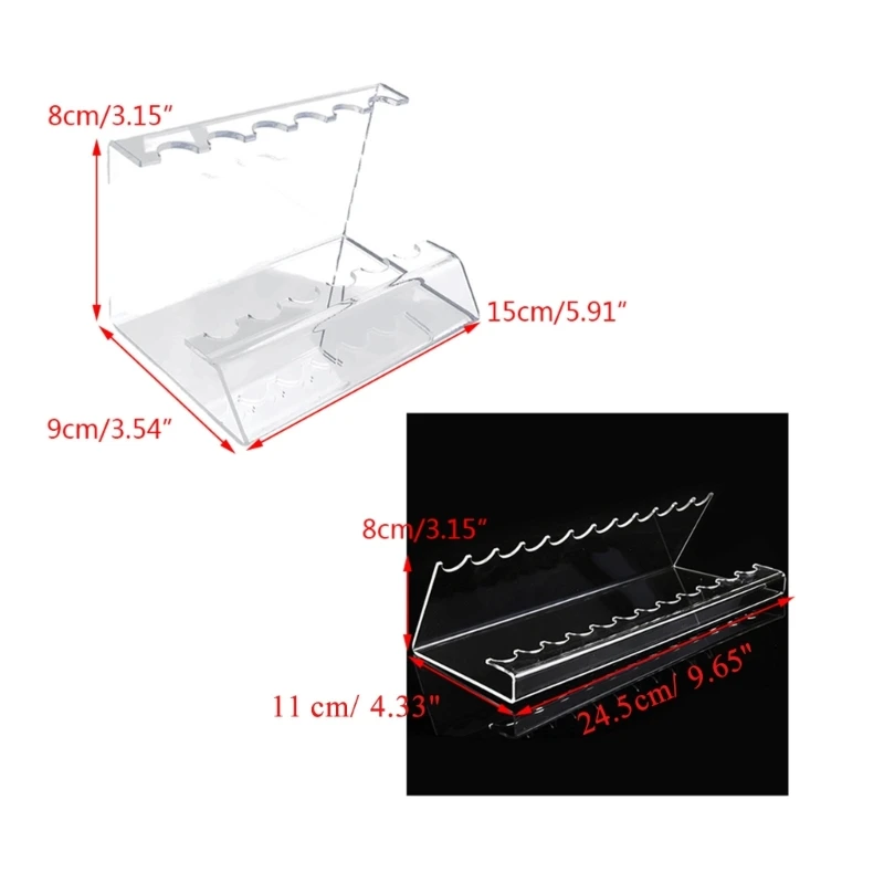 Imagem -06 - Caneta Acrílica Display Stands Suporte Rack Vertical Organizador para Unhas Maquiagem Escova Desktop Clear Suportes 12 Slots