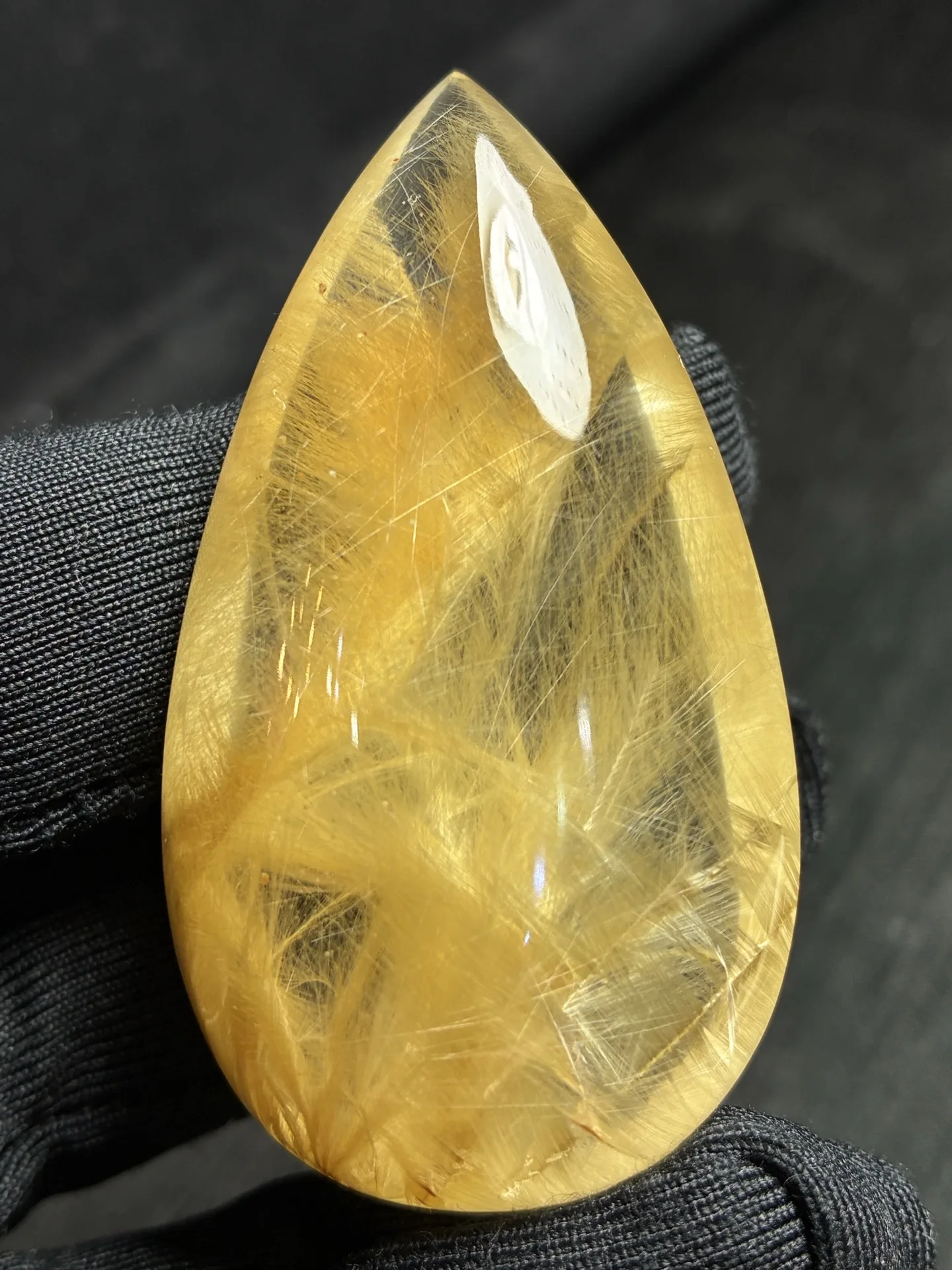 Natural Gold Rutilated Quartz Pendant Rutilated Quartz Jewelry 52.8x29.5x17.8mm Men Women Brazil AAAAAAA
