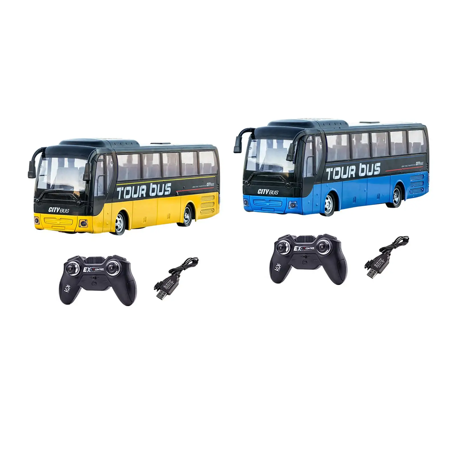 RC Model Car Toy Lightweight Electronic Vehicle Rechargeable Educational Toys RC City Bus for Kids Boys Girls Children Teens