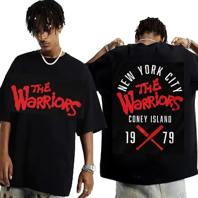 

The Warriors Coney Island T-Shirt Black Men Clothes Fashion T-Shirts Streetwear 100% Cotton Loose Tops Breathable Tee