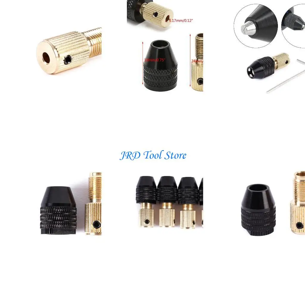 A2UD Adapter Chuck 0.3-3.4mm Three-claw with a Small Hexagonal Wrench Mini Chuck Clamp Drill Chuck Adapt