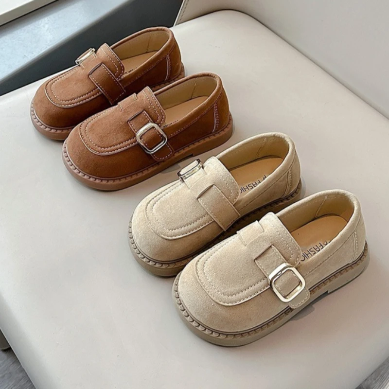 

Детская обувь Happy Shoe 2025, новая зимняя обувь на плоской подошве, детская обувь в стиле ретро, повседневная обувь для девочек в британском стиле, мужская и женская универсальная обувь