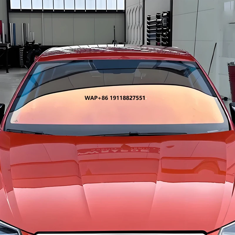 

Фольга для боковых окон автомобиля, грузовика, красная пленка-хамелеон, тонировочная фольга для бокового лобового стекла автомобиля, VLT 85% взрывозащищенная пленка для солнечного стекла