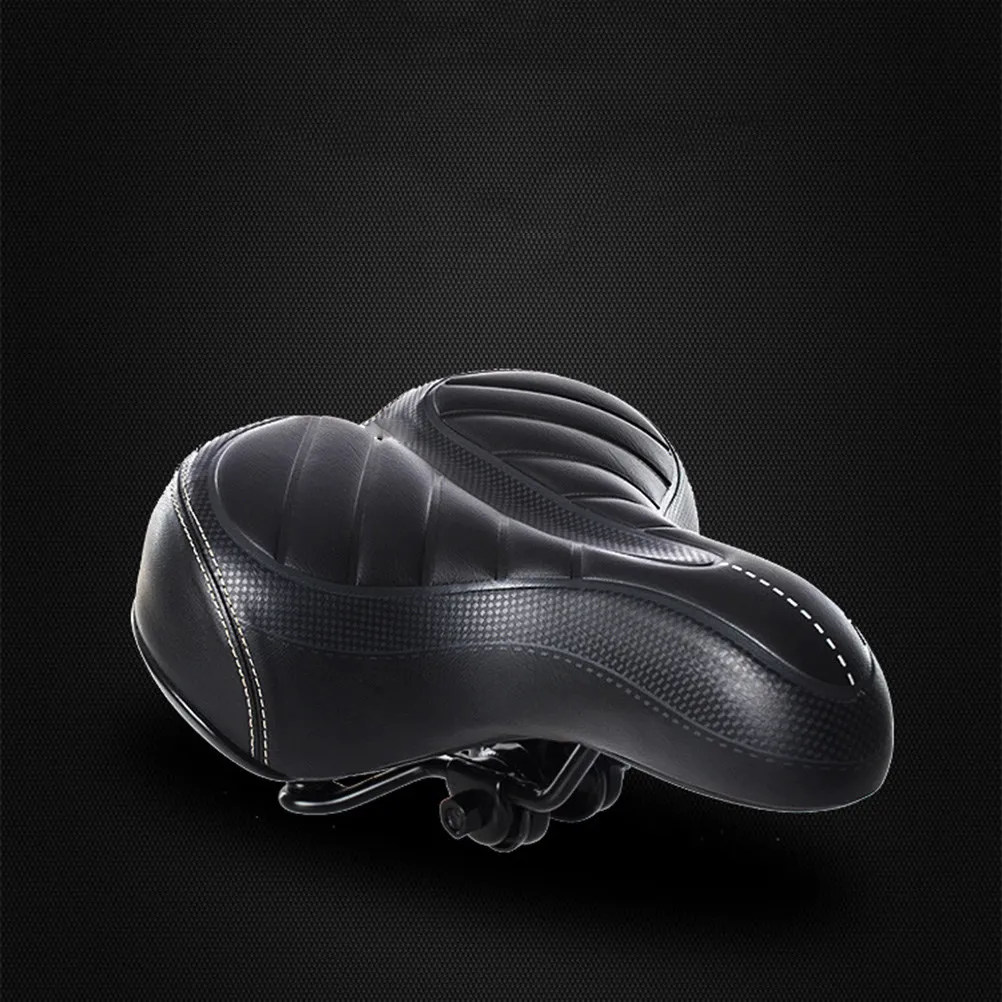 

Велосипедное седло-подушка из черной искусственной кожи для горного велосипеда, с узким передним и круглым задним сегментом, противоскользящее