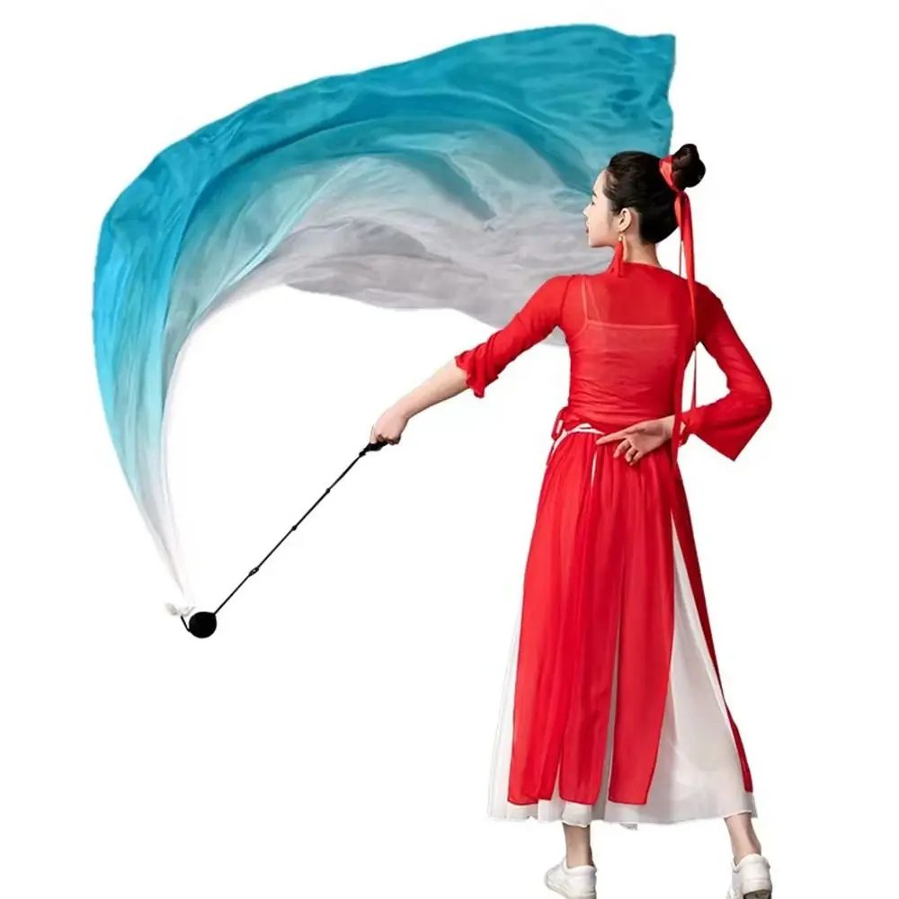 Adjustable Belly Dance Thrown Balls Rainbow Silk Veil Chain Balls For Thailand/India/Arab Imitation Silk Stage Performance Props