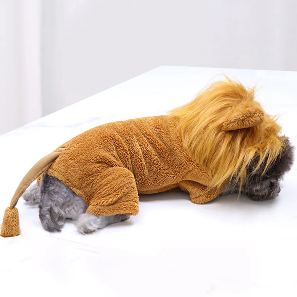 

Lion Costume for Pet Dog Funny Halloween Costumes Small Dogs Jacket Funky Clothes Supplies