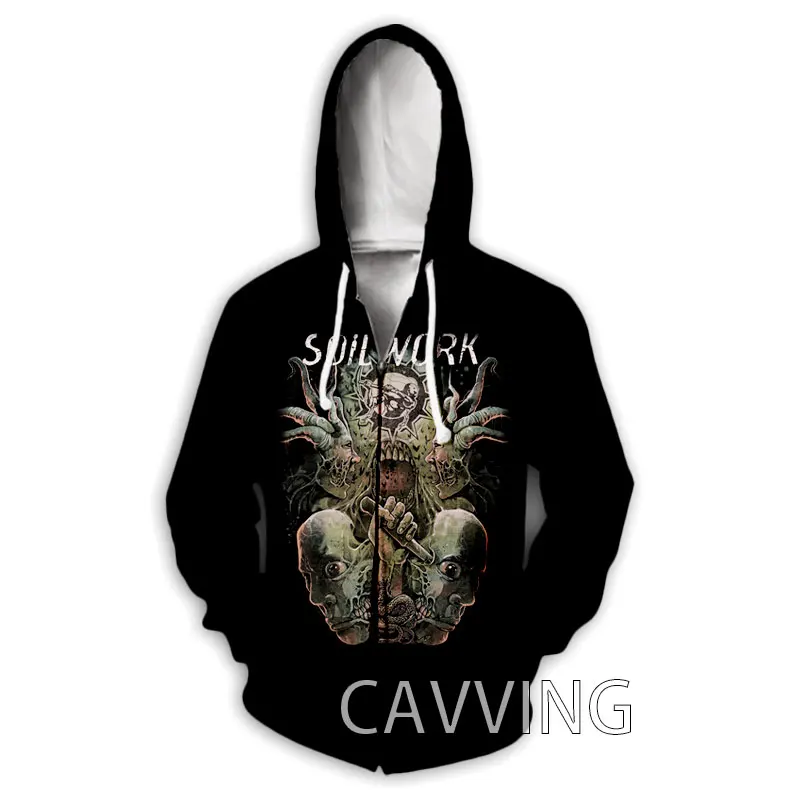 ใหม่แฟชั่น3D พิมพ์ SOILWORK Band ซิป Hoodies Zip Up Hooded เสื้อ Harajuku Hoodie Hip Hop Hoodies เสื้อ