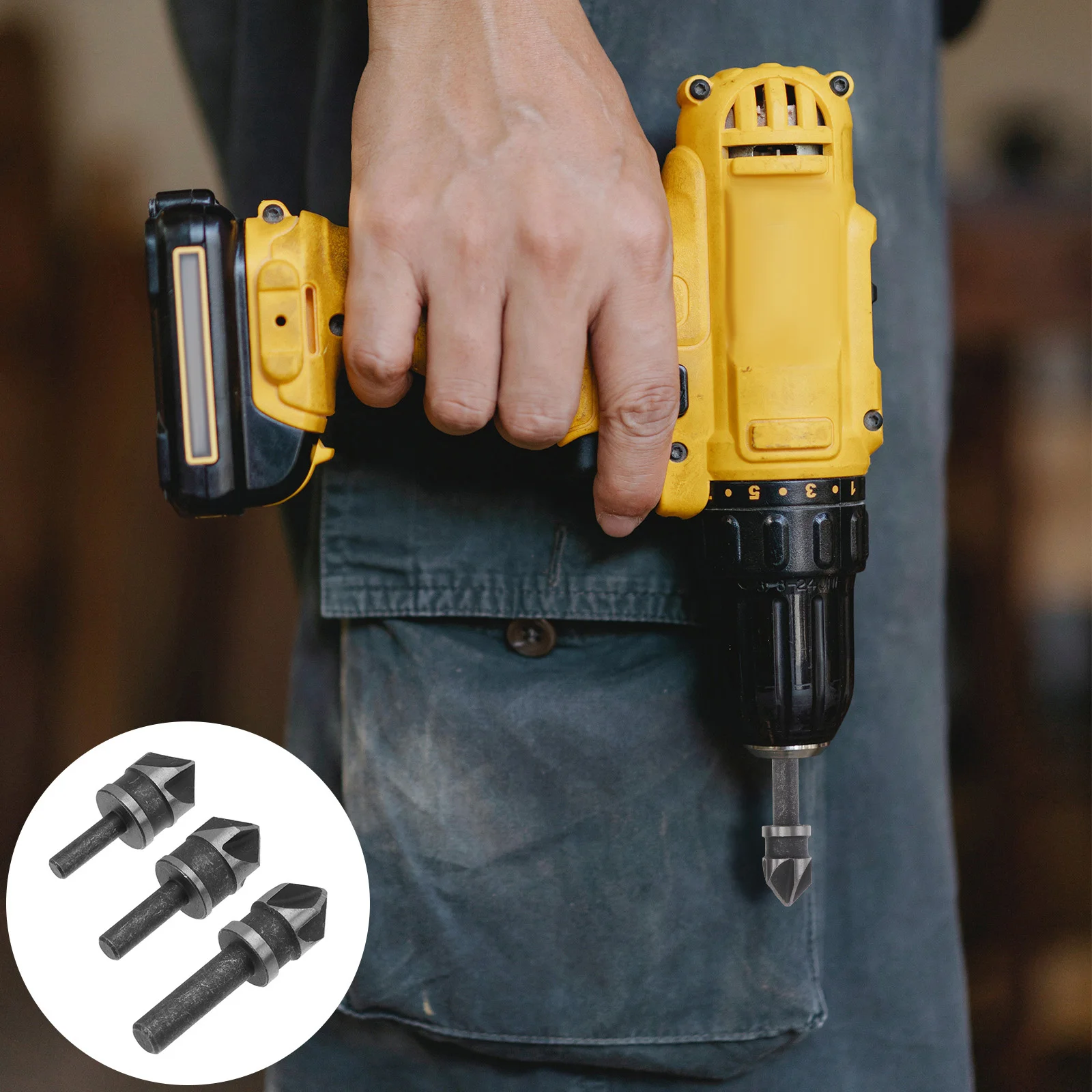 

3pcs Hss Tool For Wood Plastic Board Tapered British System Cone Bit Drill Deburring Deburring Tool Bit Metal Drill