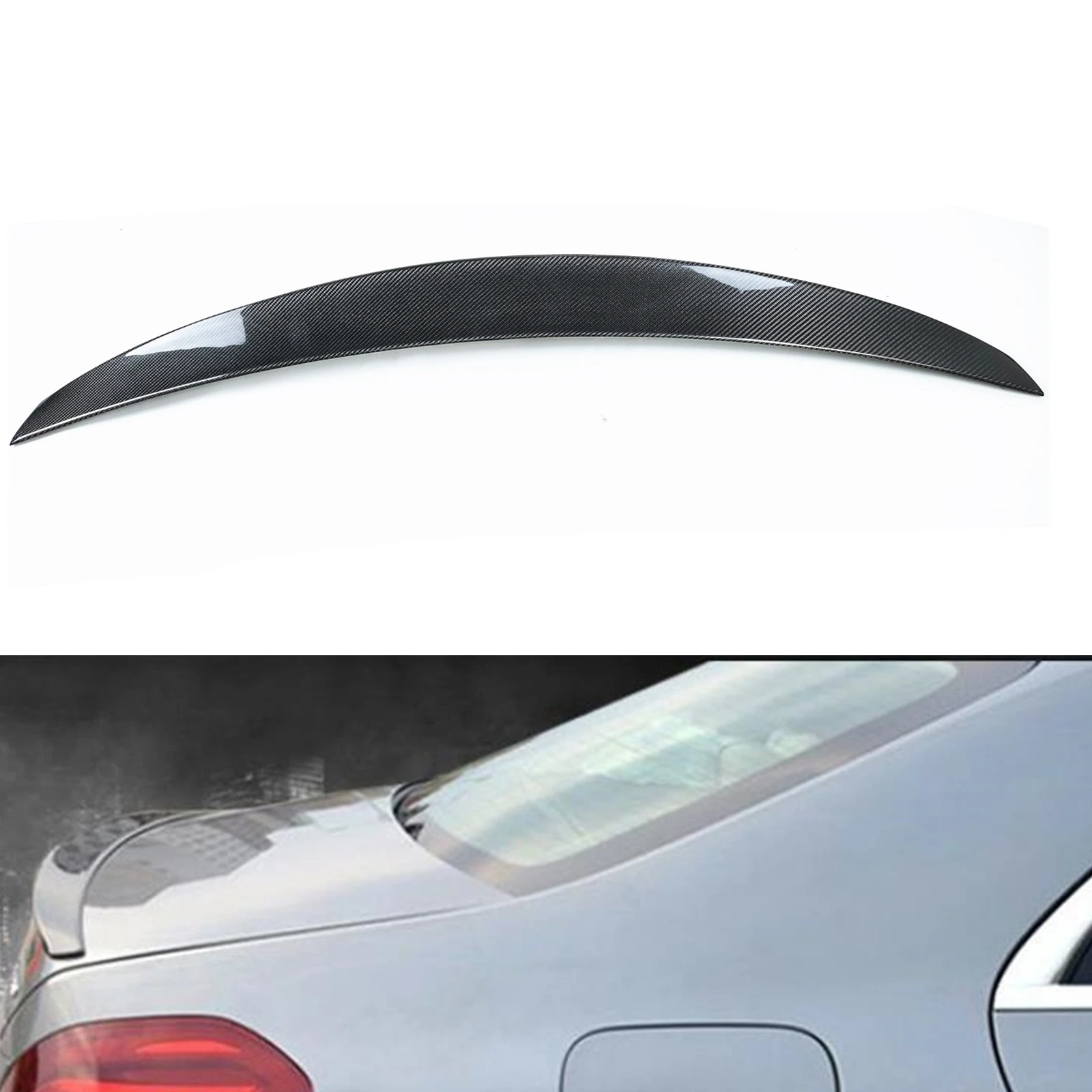 Car Rear Trunk Wing Lid Spoiler Decklid Flap Duckbill Lip Carbon Fiber For Mercedes Benz S-Class W222 S450 4 Door 2014-2020