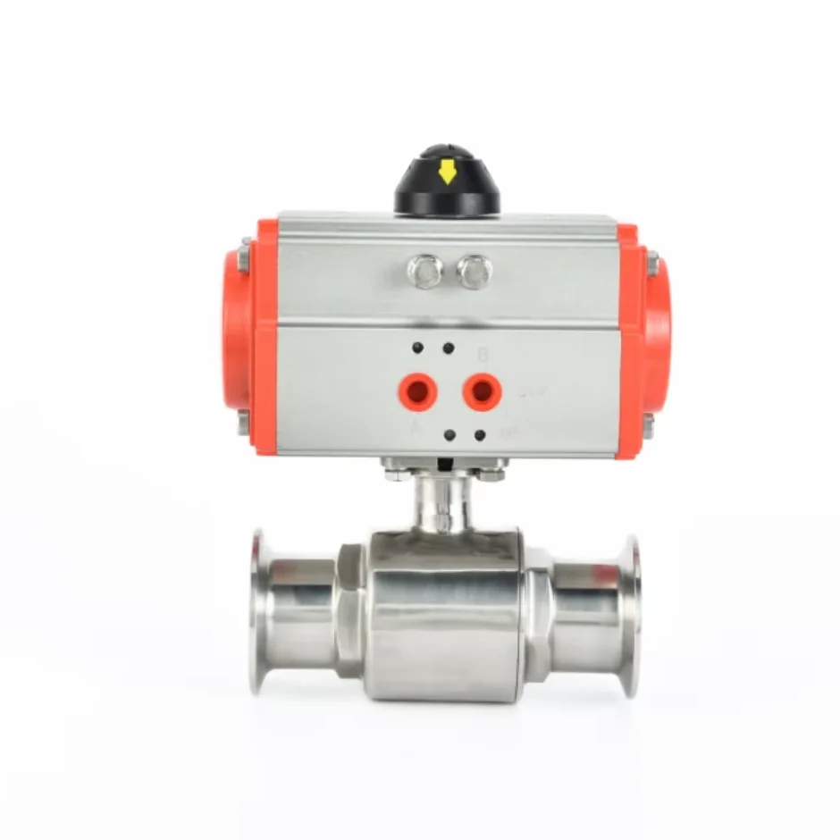 Haoye Customizable Stainless Steel Pneumatic Sanitary Quick-Loading Ball Valve for Food Beverage Pharmaceutical Equipment