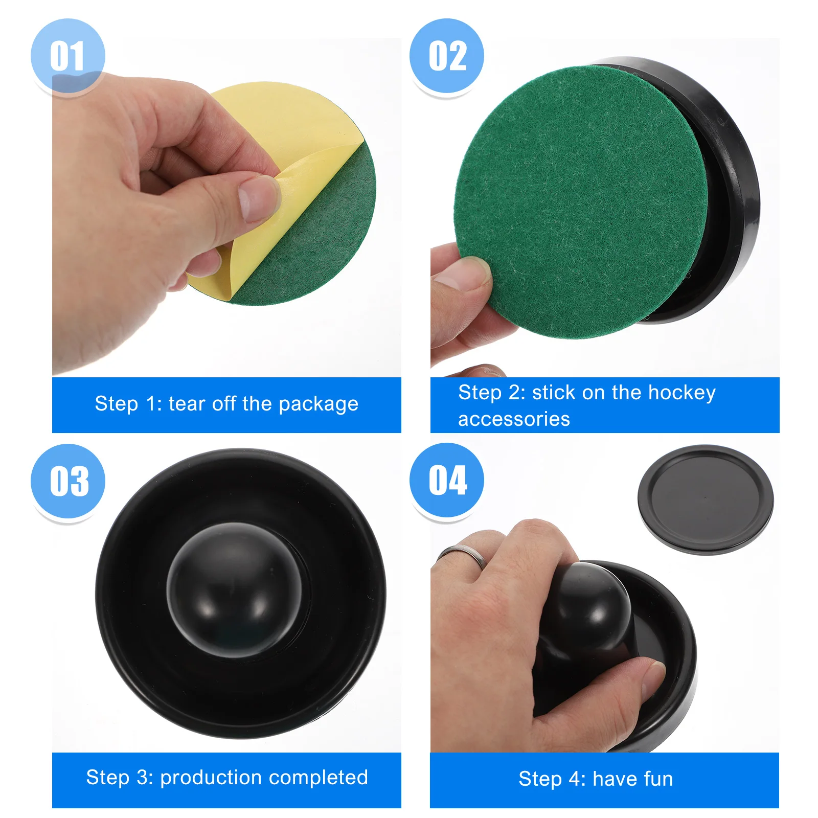 

Ergonomical Air Hockey Accessories Black Pucks Replacement Game Tables Set Sliders High Quality Plastic Table Sports