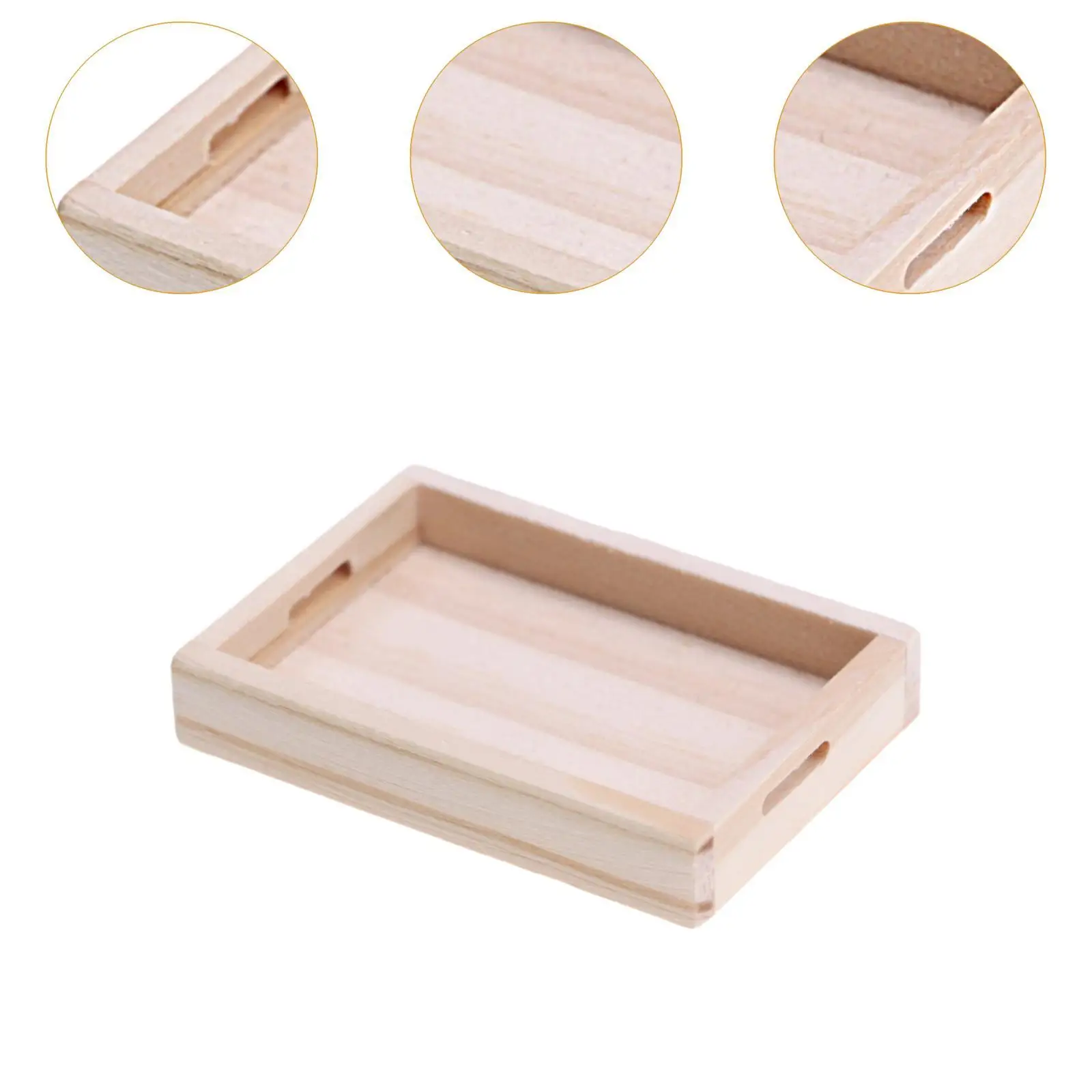 1/12 Serviert ablett Handwerk Mini Food Tablett für Miniatur szene Feen garten