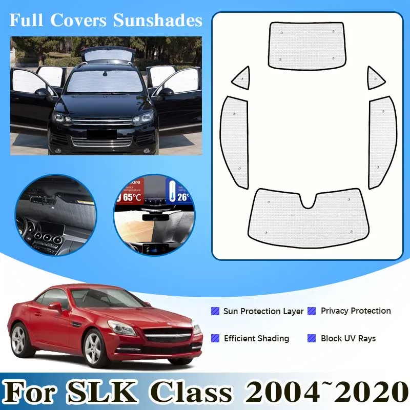 For Mercedes Benz SLK Class R171 R172 2004~2020 Car Windshield Visors Full Window Sun Protection Anti-UV Sunshades Accessories