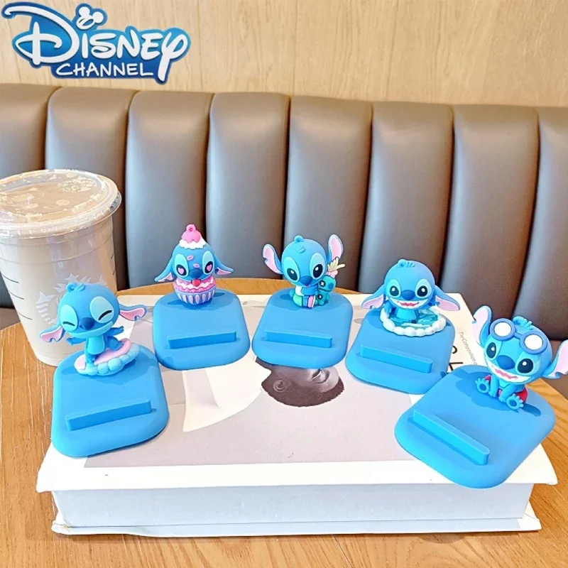 

5PCS Disney Stitch Mobile Phone Stand Holder Desktop Stand Cute Cartoon Multi-functional Home Office Desk Decorative Ornaments