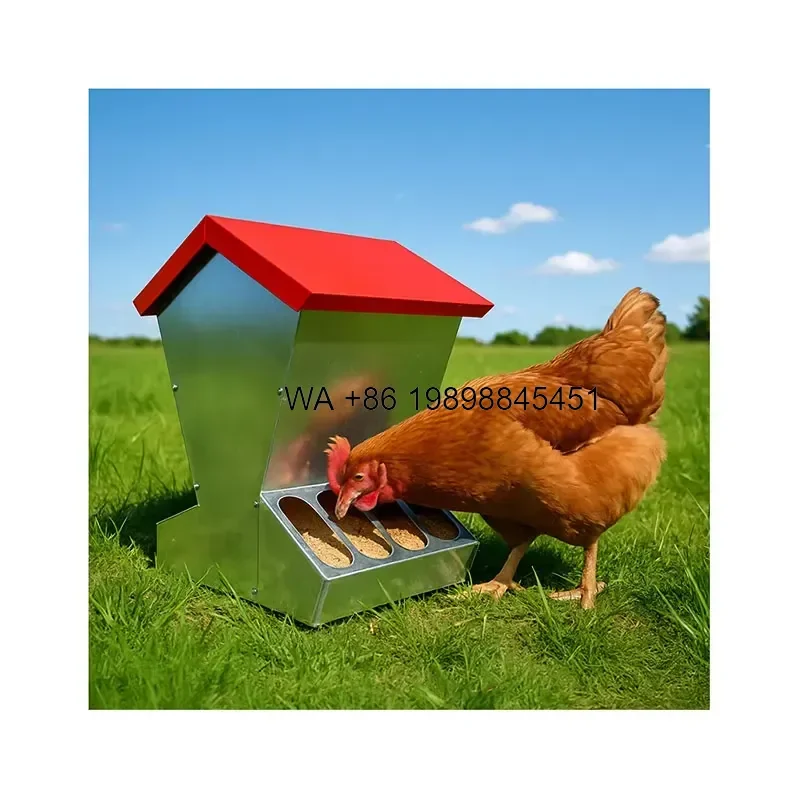 Wmwmnu Custom Automatic Chicken Feeder Galvanized Metal Poultry Feeder for Broiler and Breeder Farm Use