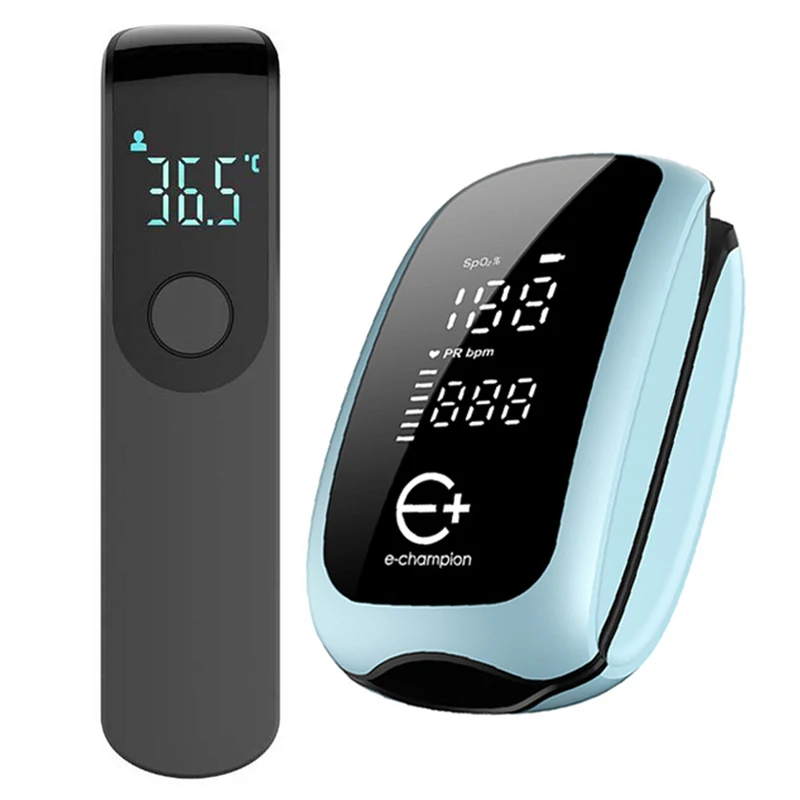 

Rechargeable Oximeter Infrared Fever Thermometer Digital LCD Infant Adult Non-contact Laser Body Temperature Ear Thermometer
